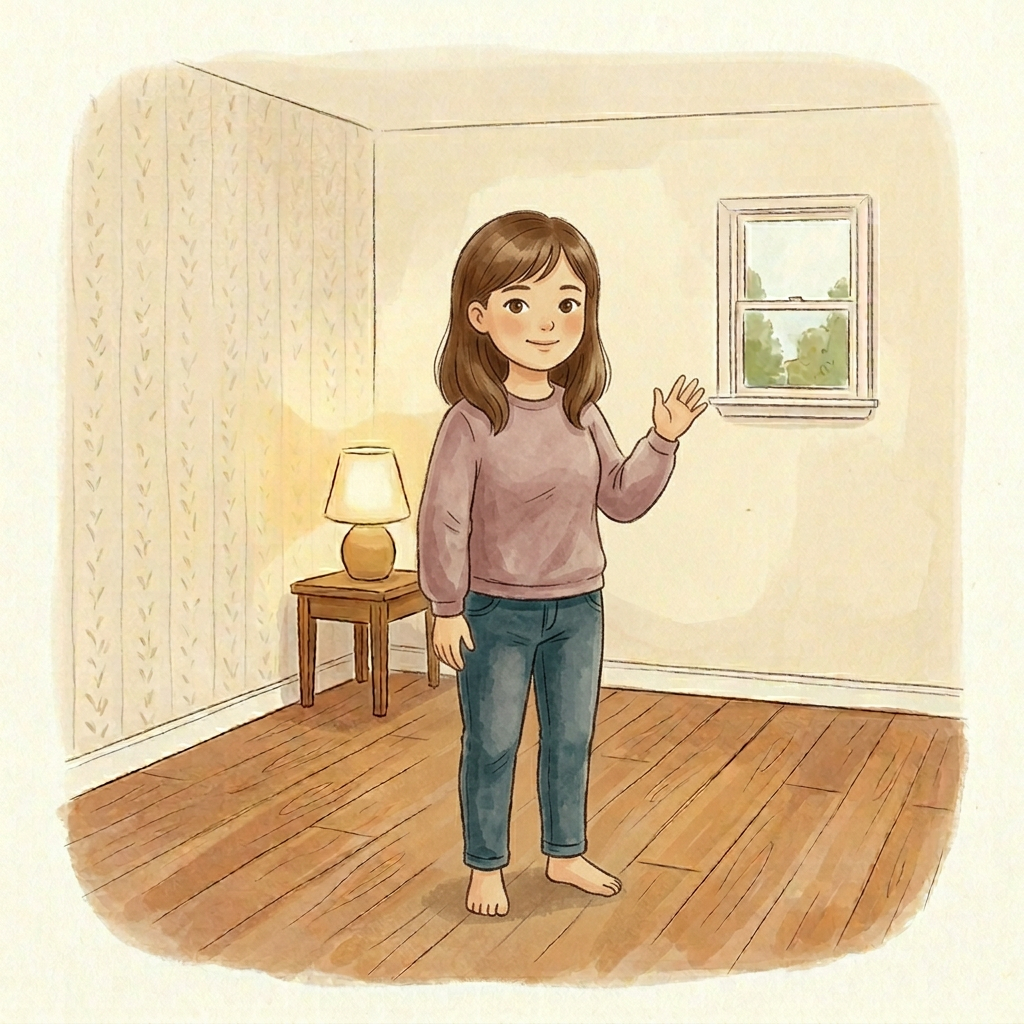 The woman as a young adult.