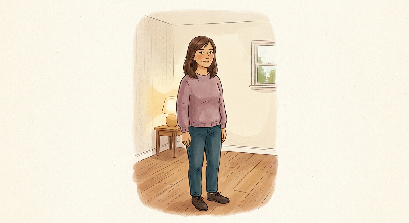 The woman in middle age.